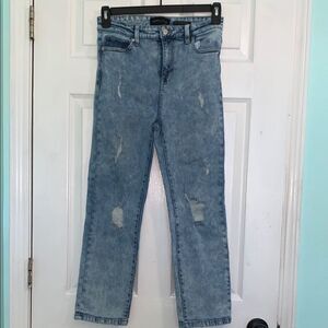 Kendall + Kylie The Icon Highrise Straight Light Wash Jeans Size 7/28